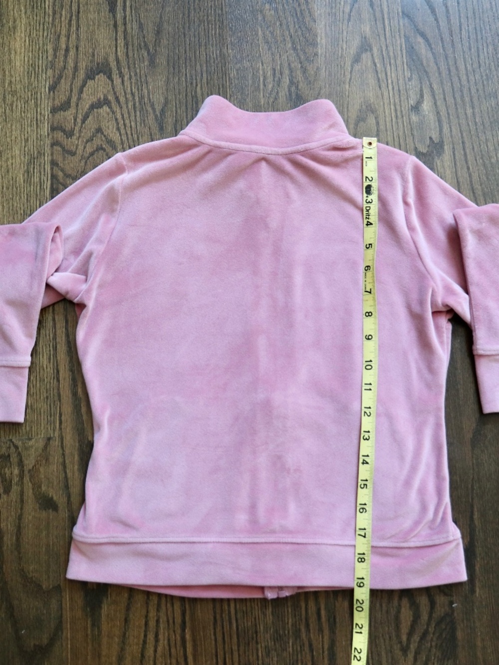 Abercrombie Girls Pink Logo Velour Full-Zip Sweatshirt Track Jacket Size 11/12 - Picture 5 of 7